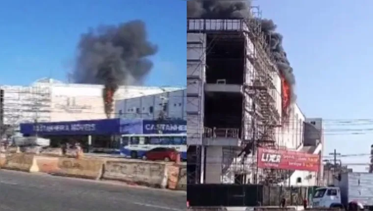 Incêndio é registrado no shopping-center da entrada de Belém pela BR-316